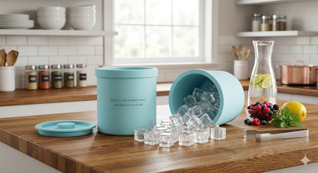 Reusable 60-Cube Silicone Ice Mold Tray – High-Efficiency Mini Ice Maker for Cocktails, Iced Coffee & Party Supplies