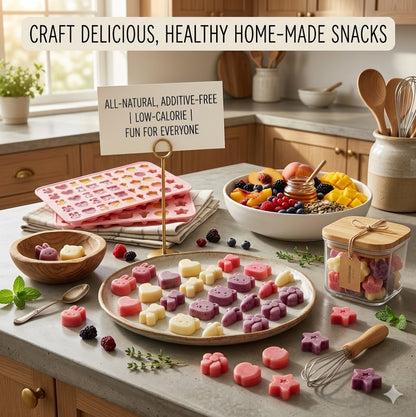 Reusable 66-Cavity Cute Shape Silicone Mold – Easy-Release Tray for Baking, Chocolate, Gummy & Ice Cube Making